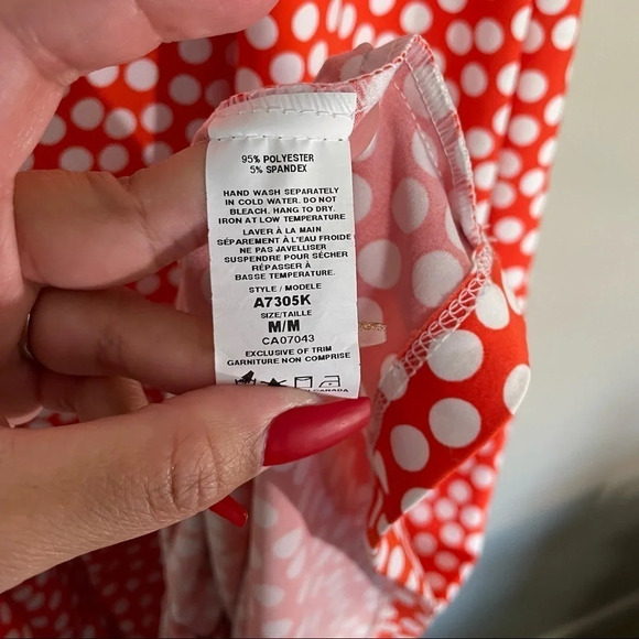 Lori Michaels  Sz M polka dots Racerback maxi beach dress - Picture 5 of 8